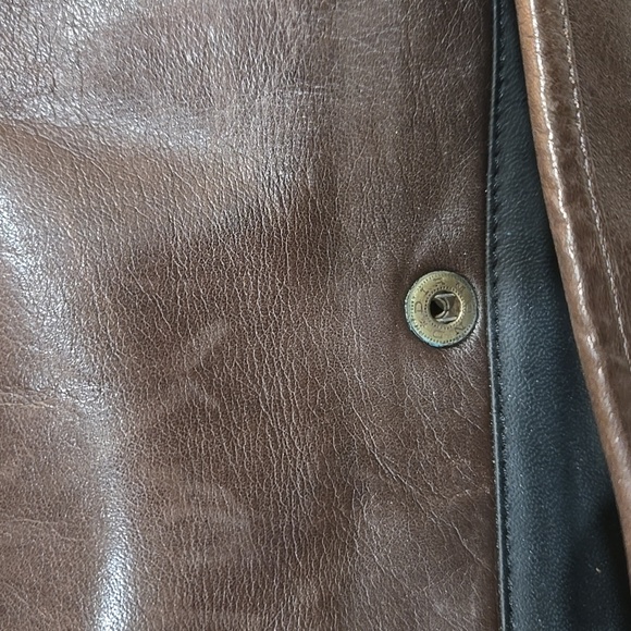 VINTAGE DKNY Brown Leather Messenger Bag!!!! - Picture 7 of 9